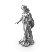 Woman Touch Metal Statue PNG & PSD Images