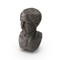 Julius Caesar Bronze Outdoor Bust PNG & PSD Images