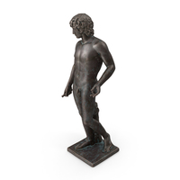 Antinous Farnese Bronze Statue Outdoor PNG & PSD Images