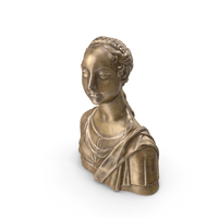 Young Woman Bust Bronze PNG & PSD Images