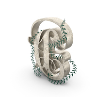 Letter C with decorative leaves PNG & PSD Images