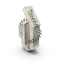 Small Letter D with Decorative Leaves PNG & PSD Images