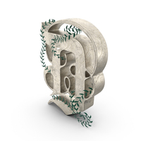 Letter D with decorative leaves PNG & PSD Images