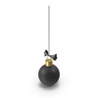 Christmas Ornament Black PNG & PSD Images