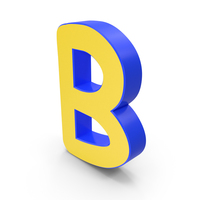 Letter B Yellow Blue PNG & PSD Images