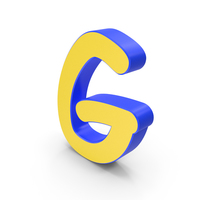 Letter G Yellow Blue PNG & PSD Images