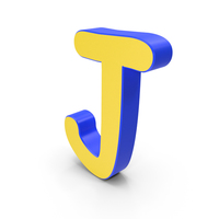 Letter J Yellow Blue PNG & PSD Images