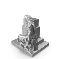 Woman Bow Down Metal Pedestal PNG & PSD Images