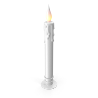 Electric Candle with Flame Effect PNG & PSD Images
