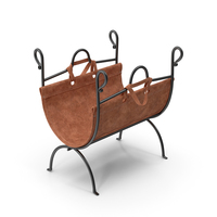 Firewood Log Rack Leather Sling Brown Empty PNG & PSD Images