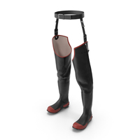 Hip Boot for Work Red PNG & PSD Images