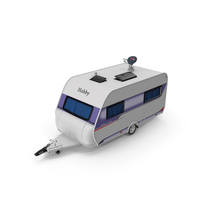 Hobby Caravan with Multi Satellite Antenna SK1000 PNG & PSD Images