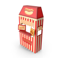 Hot Dog Booth Cardboard Stand PNG & PSD Images
