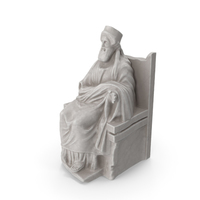 坐着狄俄尼索斯雕像PNG和PSD图像