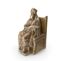 Sitting Dionysus Bronze Statue PNG & PSD Images