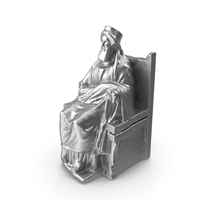 Sitting Dionysus Metal Statue PNG & PSD Images