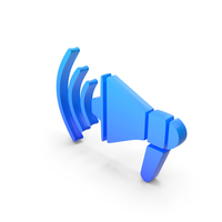 Blue Speaker Volume Symbol PNG & PSD Images