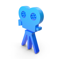 Blue Video Movie Projector Symbol PNG & PSD Images