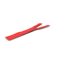 Nylon Invisible Zipper with Slider Red PNG & PSD Images