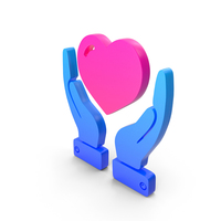 Heart Care Hands Love Health Blue PNG & PSD Images