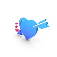 Blue Heart Valentine Symbol PNG & PSD Images