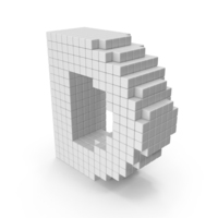 Cube Shaped Letter D PNG & PSD Images