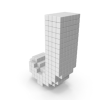 Cube Shaped Letter J PNG & PSD Images