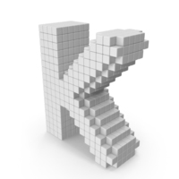 Cube Shaped Letter K PNG & PSD Images