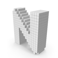 Cube Shaped Letter N PNG & PSD Images