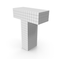 Cube Shaped Letter T PNG & PSD Images