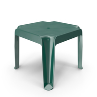 Plastic Square Patio Side Table Green PNG & PSD Images