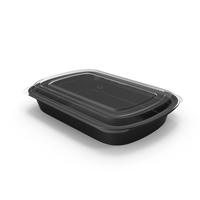 Plastic Takeout Food Container with Clear Lid PNG & PSD Images