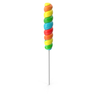 Rainbow Twist Lollipop Candy PNG & PSD Images