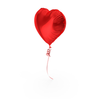 Red Heart Shaped Foil Balloon PNG & PSD Images