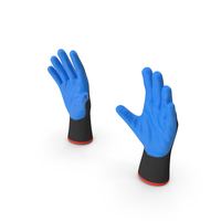 Safety Work Gloves Gray Blue PNG & PSD Images