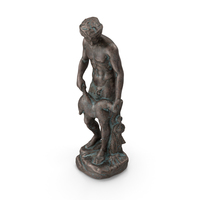 Bronze Outdoor Satyr with Wineskin PNG & PSD Images