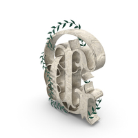 Letter G with Decorative Leaves PNG & PSD Images