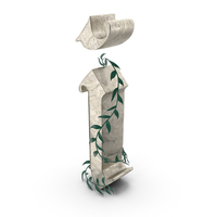 Small Letter I with Decorative Leaves PNG & PSD Images