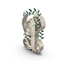 Letter J  with Decorative Leaves PNG & PSD Images