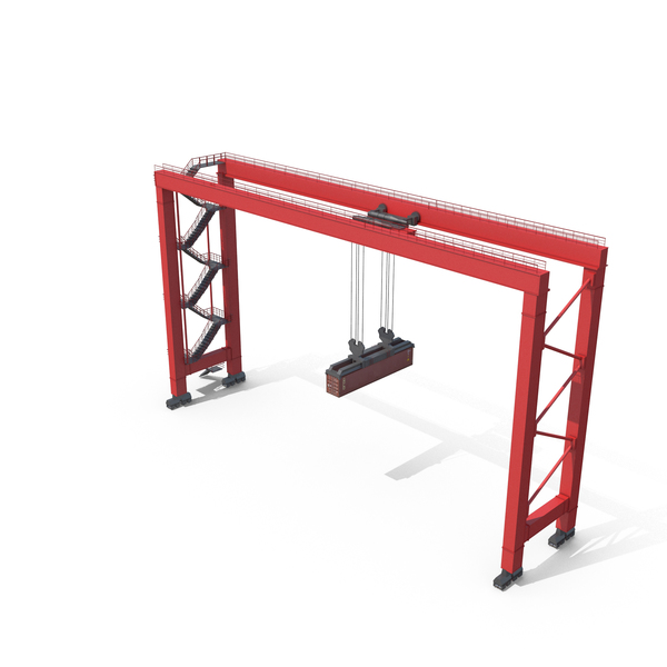 RTG Crane Red PNG & PSD Images