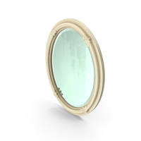 Battered Victorian Mirror On Old Wall PNG & PSD Images