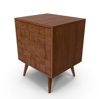 Vintage Wooden Nightstand PNG & PSD Images