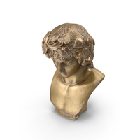 Dionysus with Ivy Bronze Bust PNG & PSD Images