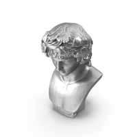 Dionysus with Ivy Metal Bust PNG & PSD Images