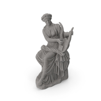 Terpsichore Stone Statue PNG & PSD Images