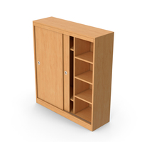 Wooden Wardrobe With Sliding Doors PNG & PSD Images