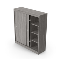 Wardrobe With Sliding Doors Gray PNG & PSD Images