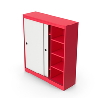 Wardrobe With Sliding Doors Red White PNG & PSD Images