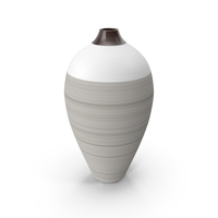 Grey White Ceramic Vase PNG & PSD Images