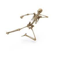 Worn Skeleton Jump Kick PNG & PSD Images